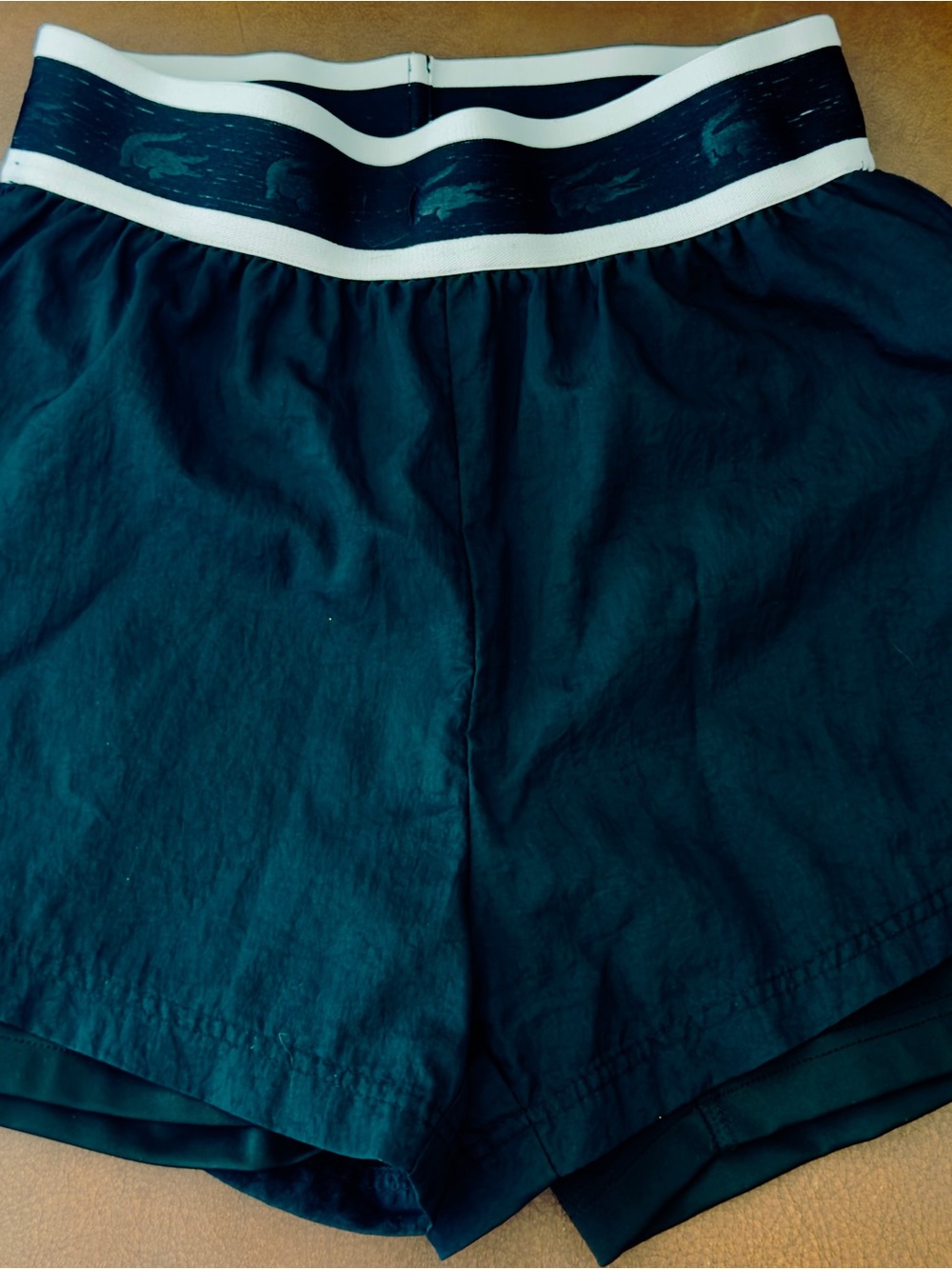 Lacoste Tennis Shorts with White-Trim Elastic Waistband